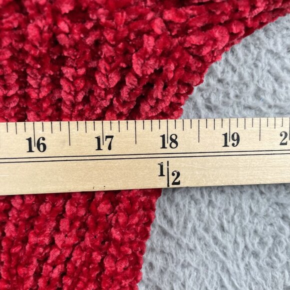 Talbots Chenille Sweater Womens Small Red Ribbed Pullover Winter - Picture 7 of 7
